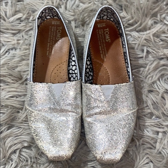 silver iridescent glitter women's classics